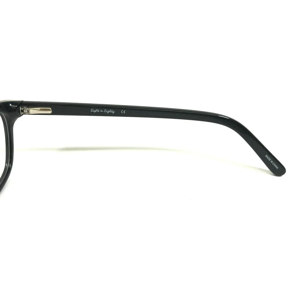 Eight to Eighty Eyeglasses Frames JOY Black Square Full Rim 52-16-140